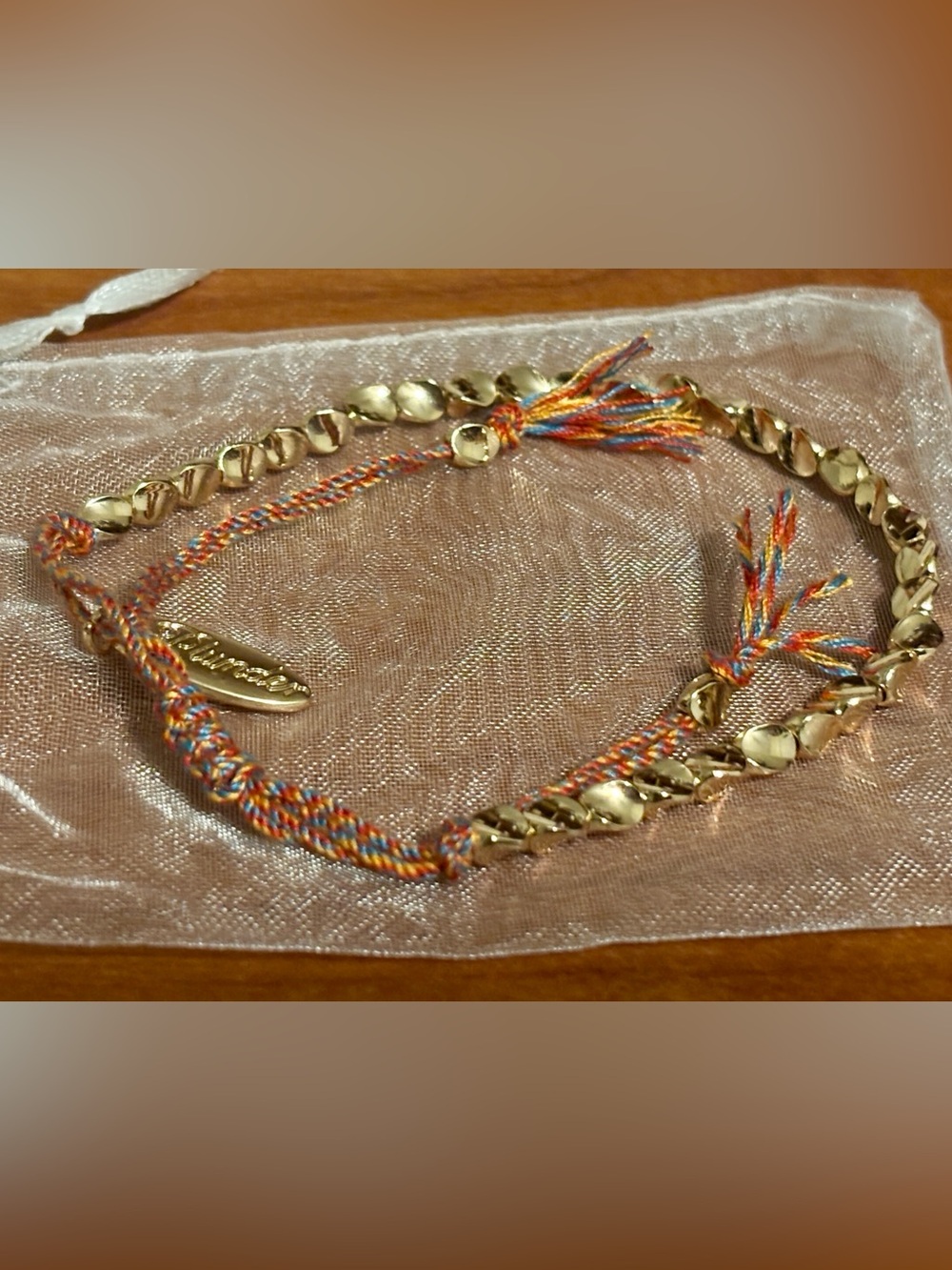 Plunder Gold Bead & Multicolor Cord Stackable Bracelet Set - Picture 4 of 4